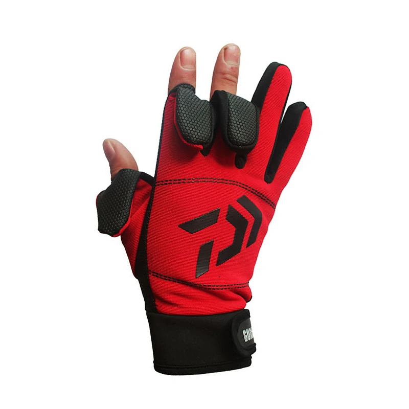 Спортивные перчатки Daiwa с 3 пальцами для активного отдыха пеших прогулок зимние