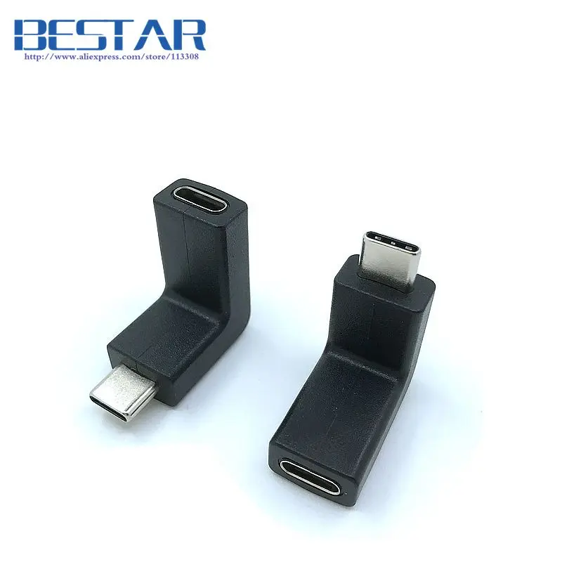 New Elbow design 10Gbps 90 Degree Right Angled USB-C USB 3.1 Type C Male to Female Extension Adapter Type-c AV Connector Angle