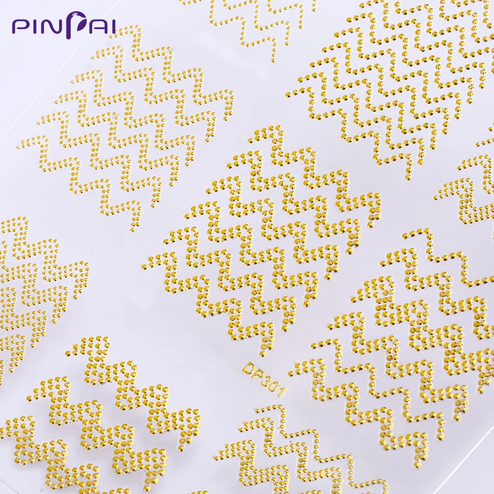 12 видов стилей, золотая металлическая стикеры 3D на ногти Nail Art лента, волнистая линия, лазерная самоклеящаяся пленка, переводная наклейка, инструмент для украшения маникюра