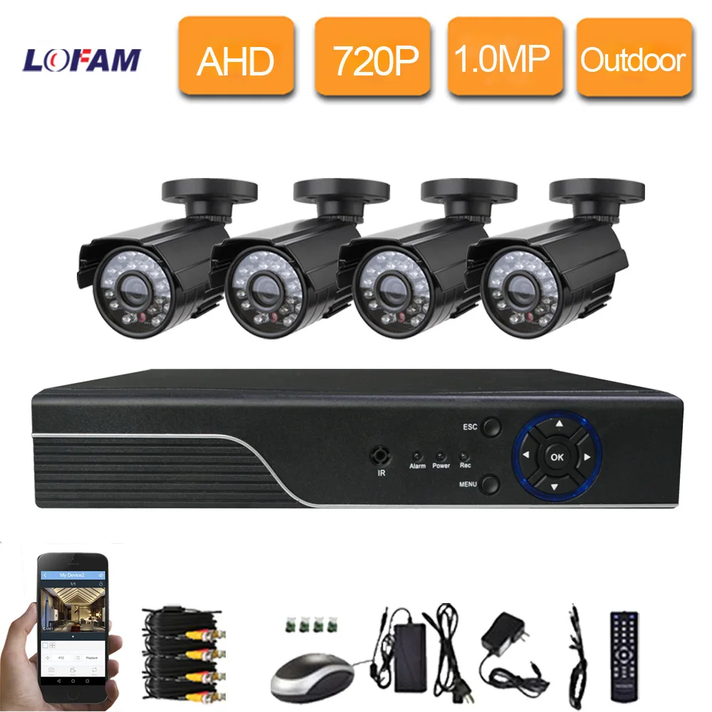 Камера видеонаблюдения LOFAM инфракрасная камера безопасности 8 каналов HD AHD 1080N 720P