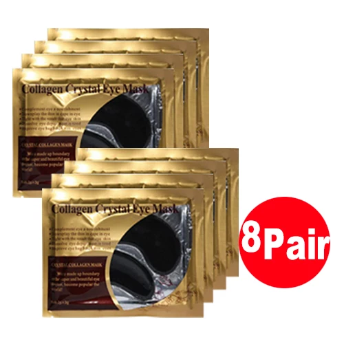 Collagen eye mask 16 16 шт. = 8 упаковок, LANBENA коллагеновая маска для глаз, патчи для глаз, удаляющие темные круги, Антивозрастная увлажняющая, против отечности, Золотая маска для глаз - Цвет: Collagen eye mask 16