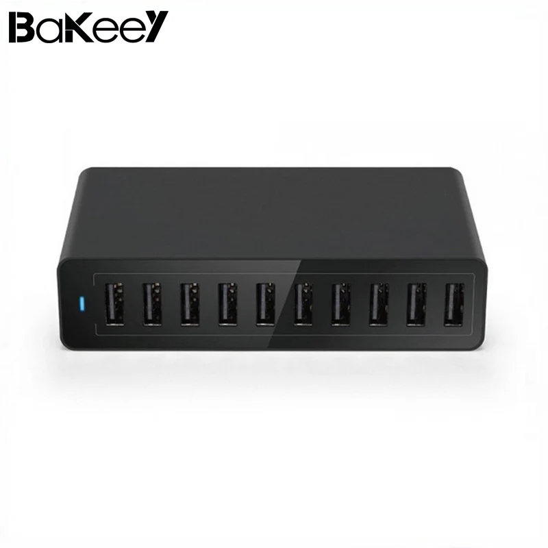 Bakeey EU Plug 10 портов USB зарядное устройство адаптер Smart DeskTable настенная зарядка мобильного телефона путешествия Быстрая зарядка для samsung Xiaomi 8