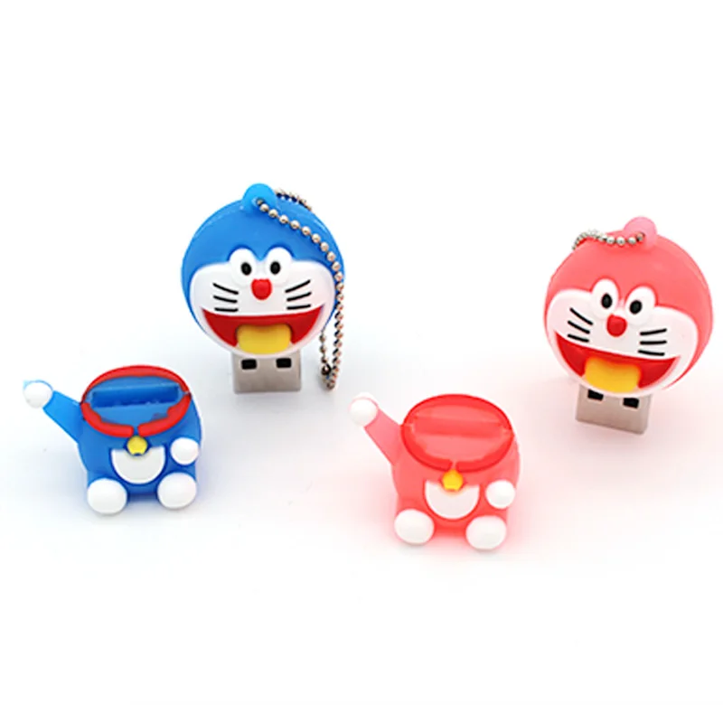 Usb флеш-накопитель Doraemon с милым мультипликационным принтом 64 ГБ 4 8 16 32 | Компьютеры