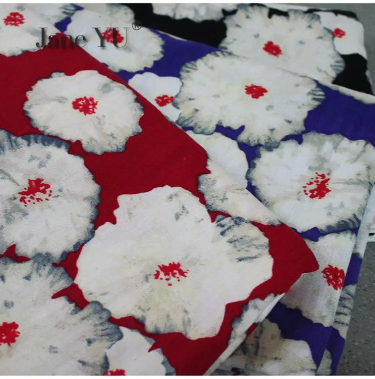 3 цвета Ретро Лен ткань из хлопка и льна с принтом Qipao для платья одежды ткани
