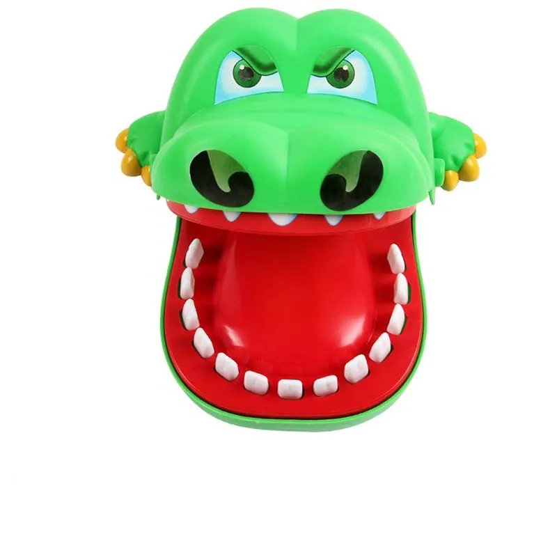 Новый крокодил смешная игрушка на палец Творческий электрическая горловина укус