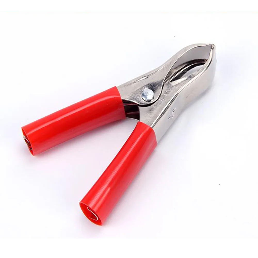 Крокодильчик Зажим 4 шт./лот зажим 30А Пластиковая Ручка Испытательная Зонд Металлические крокодиловы Зажимы Разъем Розетка Аккумуляторный Штекер.