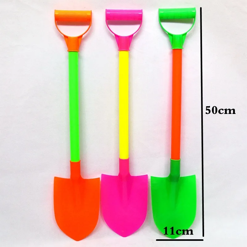 

Пляжные игрушки SLPF 50 см, цветная пластиковая Лопата для песка и снега, большая детская игрушка для детей, Детский домик для игр, летняя Попул...