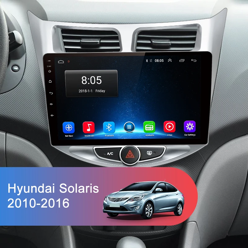 Junsun V1 2G+ 32G Android 9,0 DSP автомобильный Радио мультимедийный видео плеер для hyundai Solaris 1 2010- навигация gps 2 din без DVD