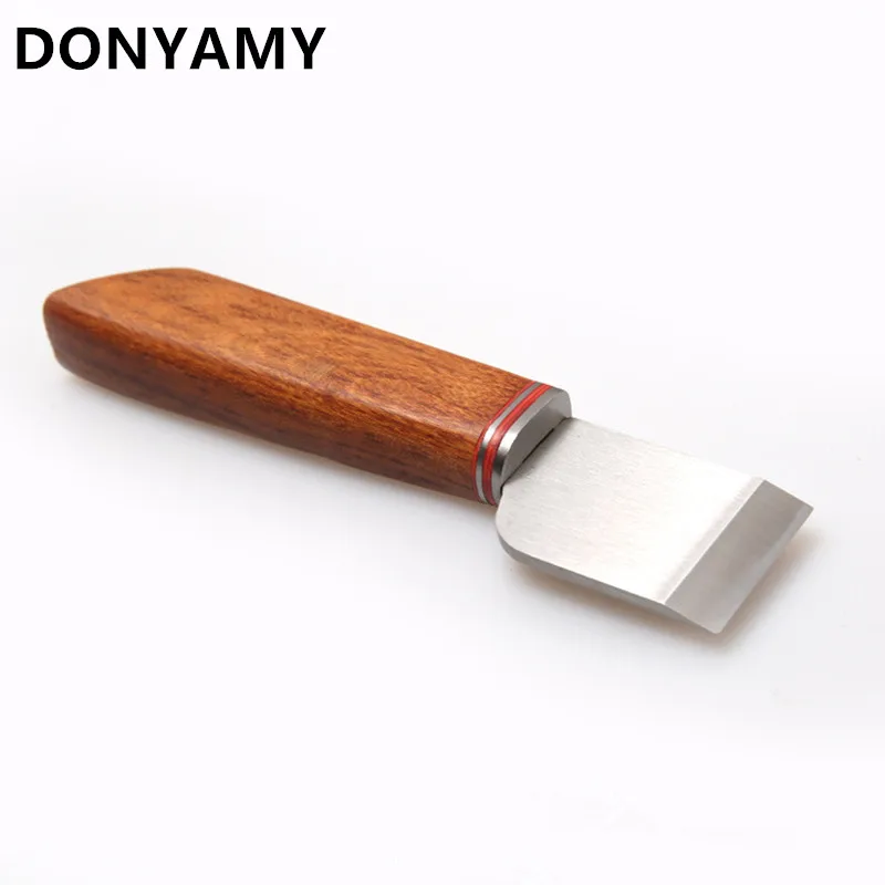 DONYAMY 1 шт. 3 мм толщиной 35 мм широким лезвием DIY Кожа ремесло резки Skiving нож стальной материал - Цвет: 1