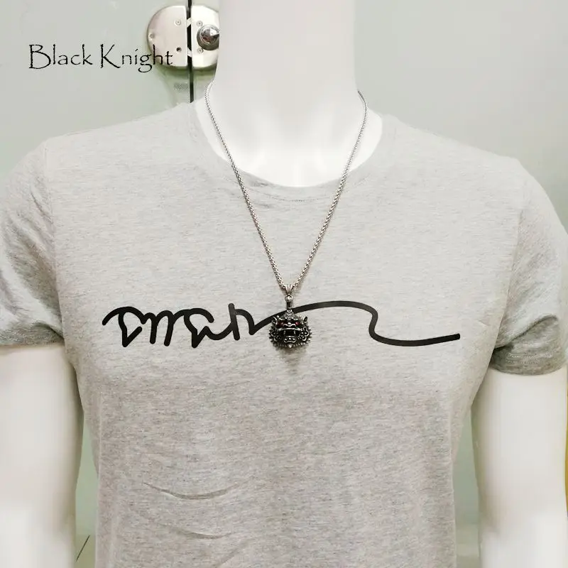 Подвеска-амулет "Черный рыцарь" религии Таоизма из нержавеющей стали винтажного стиля с удачным символом животного Таоистов BLKN0705.