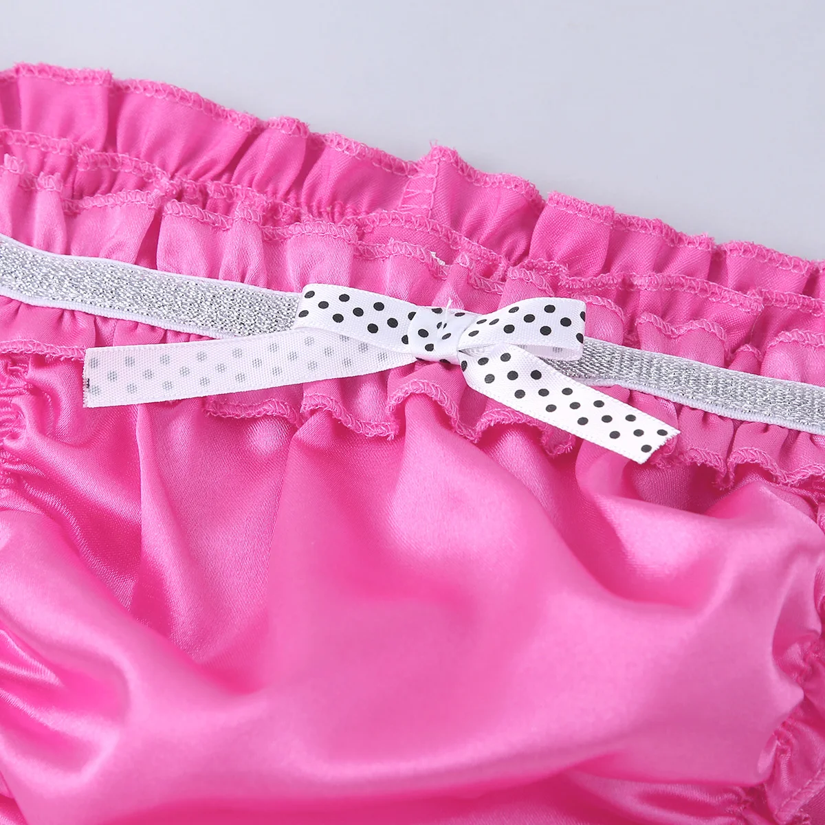 Мужское нижнее белье Sissy, мягкие блестящие атласные трусики с подвязками, рюшами, оборками, низкой посадкой, тянущиеся бикини, трусы, нижнее белье, трусики