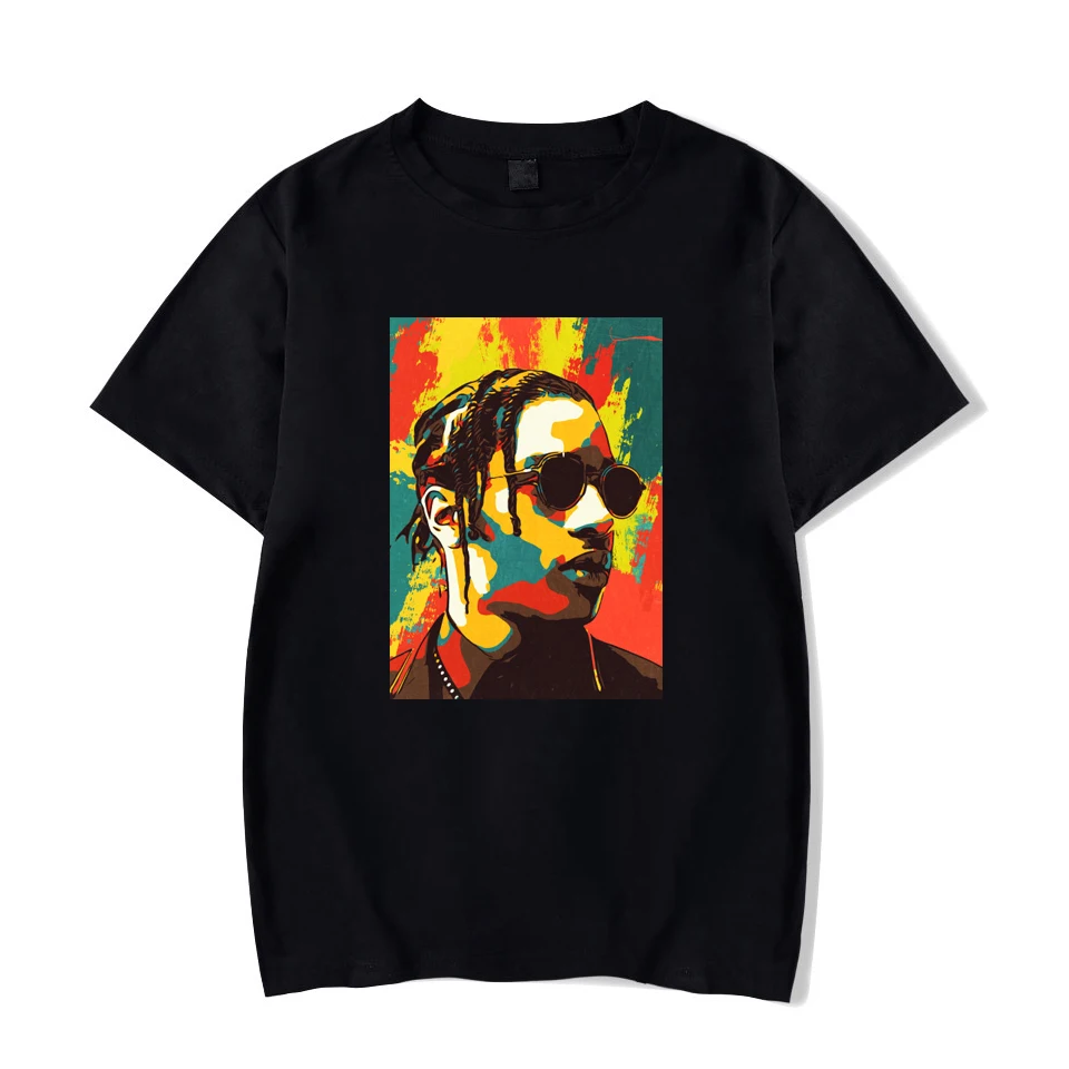 Asap rocky Футболка 2019 Новая высококачественная брендовая мужская футболка
