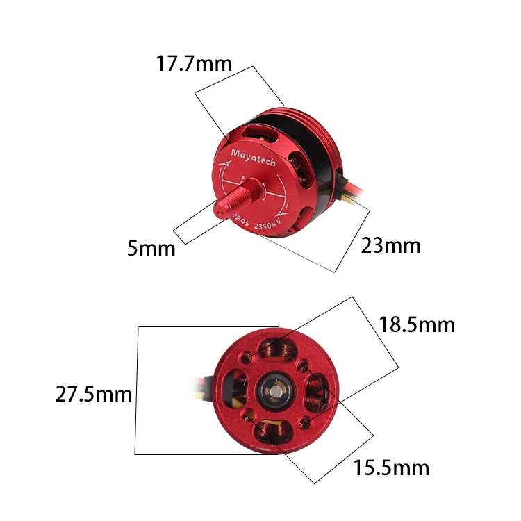 Бесщеточный двигатель mayatech RS2205 2300KV 2205 CW/CCW для FPV Racing Quad Multicopter|Детали и аксессуары|
