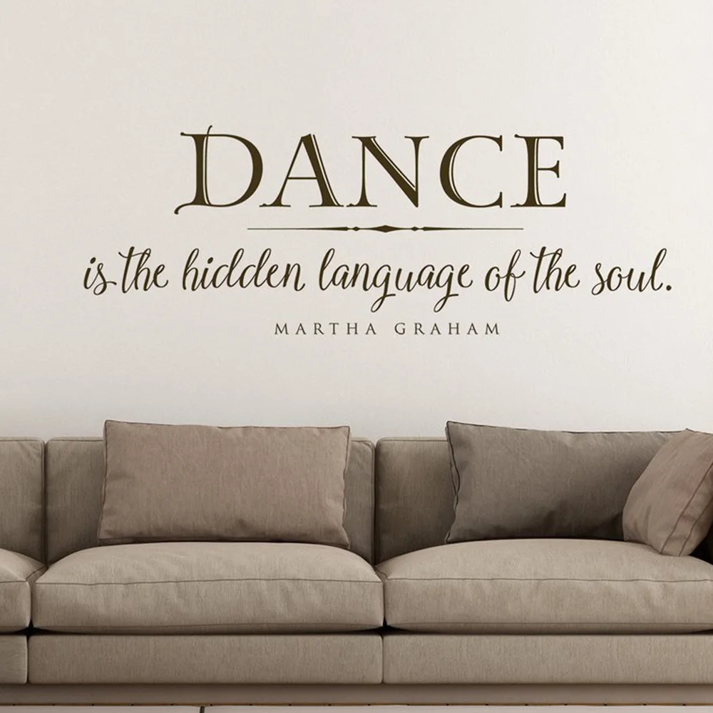 

Dance is the hidden language of the soul wall decal quote vinyl lettering decal home decor for bedroom living room stickers G395