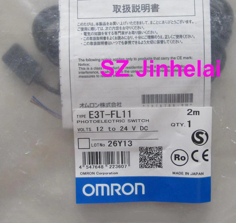 

OMRON E3T-FL11 Authentic original Photoelectric switch 2M 12-24VDC