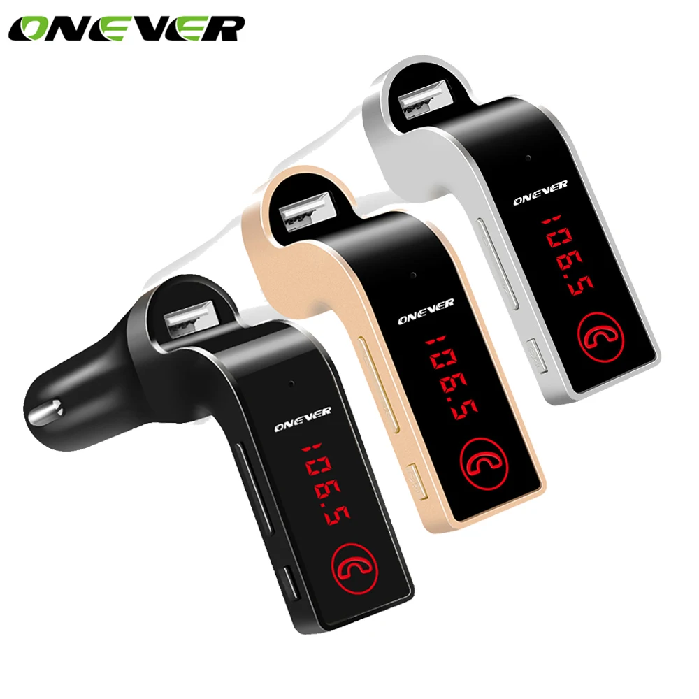 ONEVER 4 в 1 Автомобиль Музыка Аудио MP3 плееры 2.1a USB Зарядное устройство Bluetooth Handsfree fm
