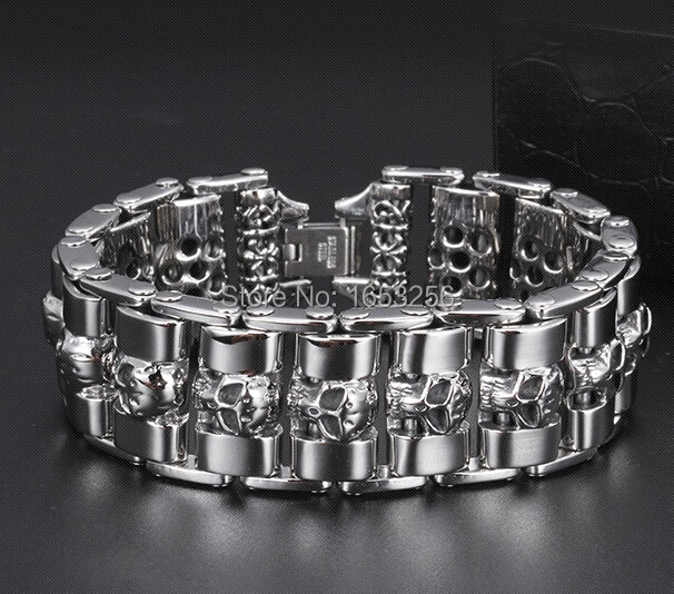 Тяжелая Мужская массивная цепь в стиле панк для мотоцикла Байкерский браслет с