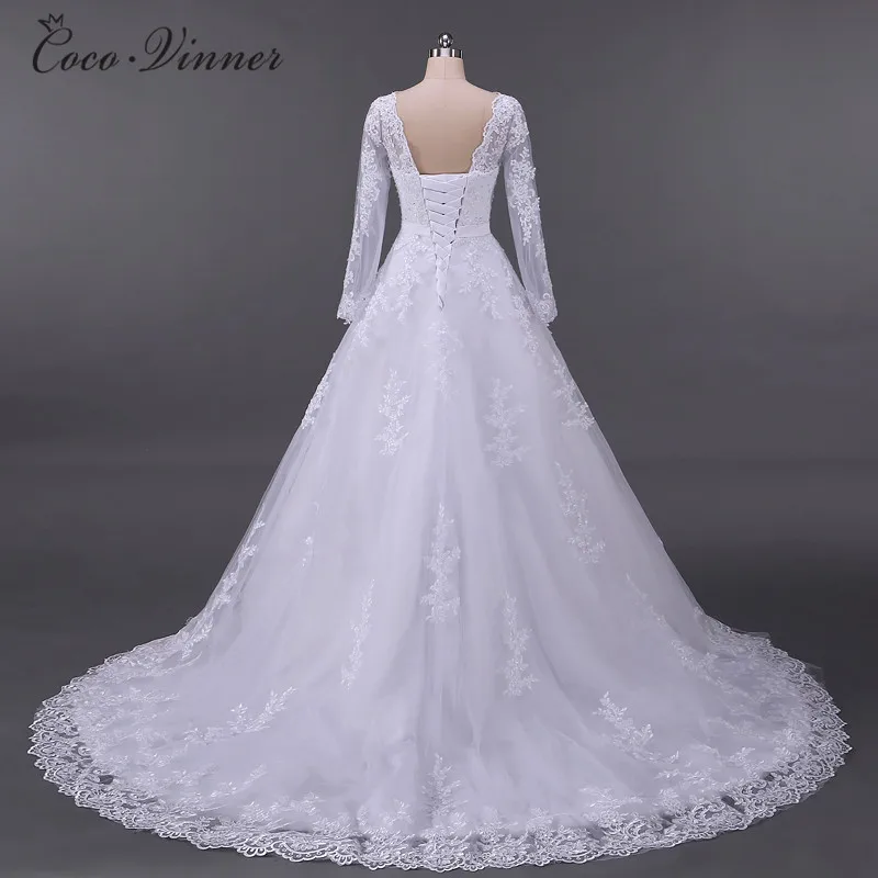 Vestidos De Noiva, бальное свадебное платье,, длинный рукав, жемчуг, тюль, халат Ee Mariage Casamento, свадебное платье, Китай W0009