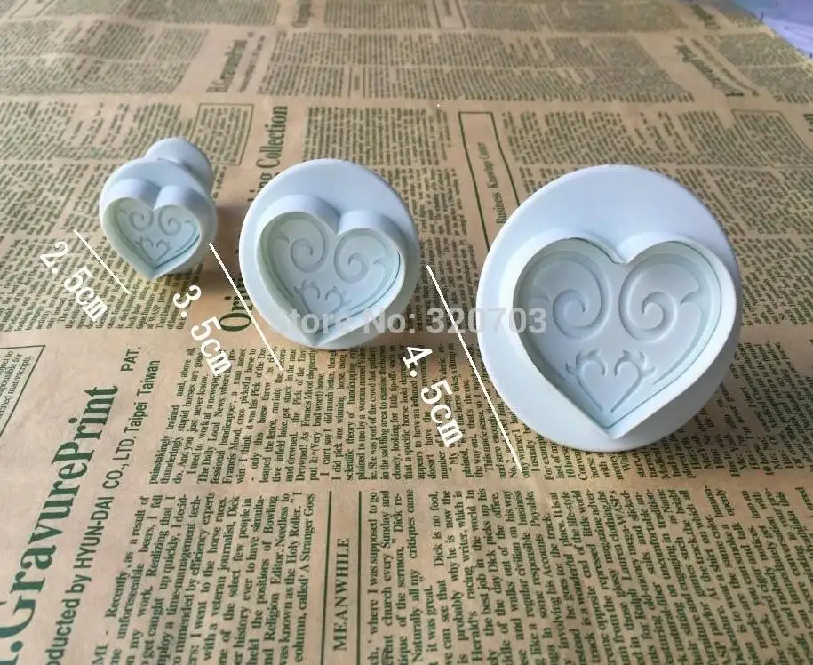 3 шт. любовь Форма Пластик выпечки Кухня печенье печенья кондитерских изделий