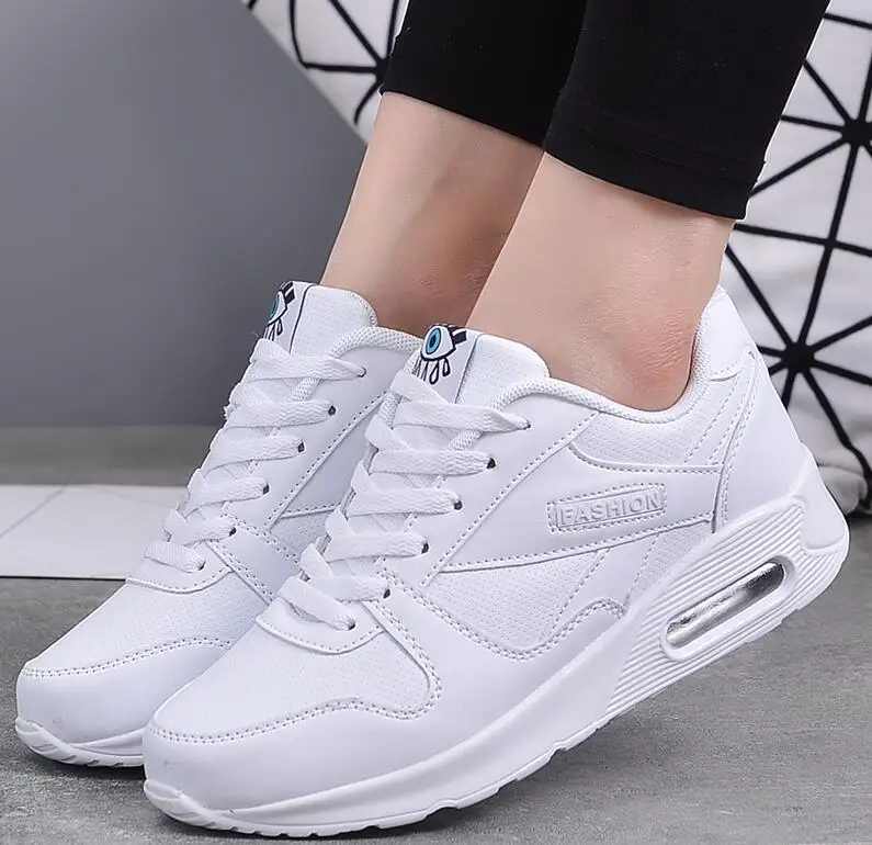 Akexiya/модные корейские женские кроссовки; сезон осень; tenis feminino; повседневная обувь; Уличная обувь; женская обувь на плоской подошве; Цвет белый; женская обувь на шнуровке