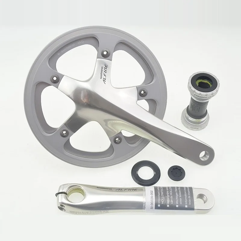 SHIMANO Alfine FC S500 S501 Crankset 45T Chainring BCD 130mm 170mm Crank 24mm Bottom Bracket 8 9 S SP8 City Folding Road Bicycle | Спорт и