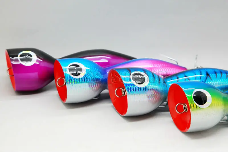 Набор 4 шт 7 &quot155 г ручной работы деревянный GT Popper TopWater Surface рыболовная приманка 180