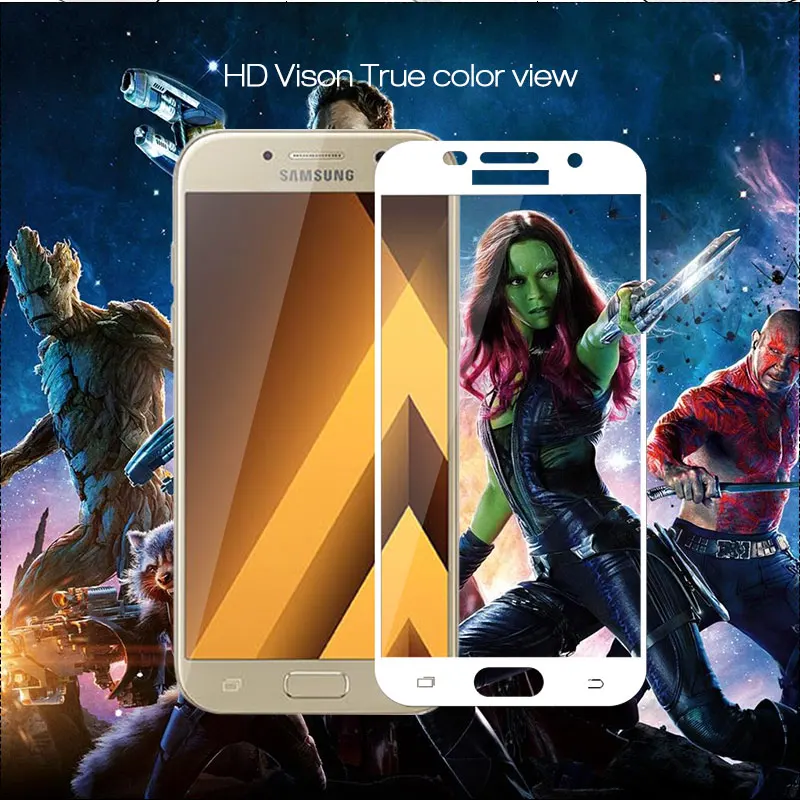 Твердость 9H полное покрытие закаленное стекло для Samsung Galaxy A5 2017 SM A520F/DS A520 A520L A520S