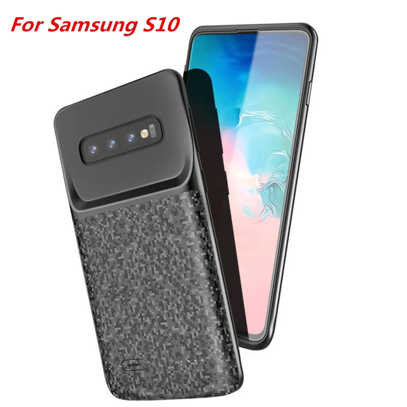 Для samsung Galaxy S10 Батарея чехол Зарядное устройство Чехол Smart 4700 мА/ч Мощность банка