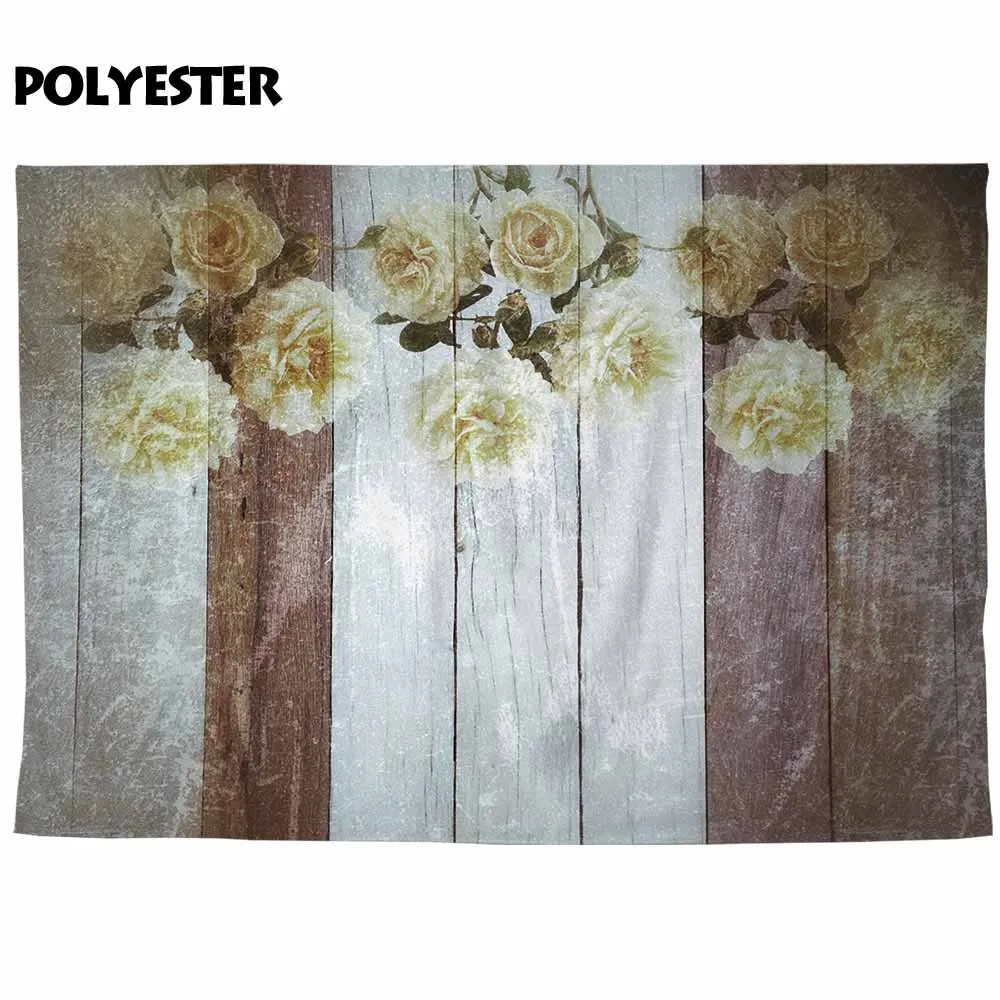 Allenjoy professional photography background white rose mottled striped wooden board backdrop photo studio wedding photocall | Электроника