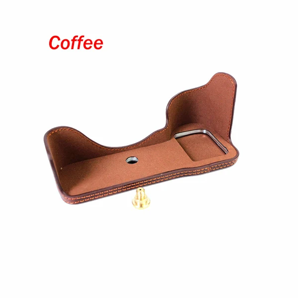 Coffee Color Из искусственной кожи чехол половина тела набор крышка для sony ILCE-7RM2 A7II A7R2 A7S2 A7M2 A7 markII камера сумка с отверстием батареи - Цвет: Coffee Color
