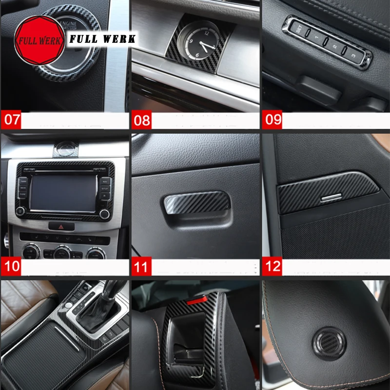 Углеродное волокно SS Автомобильная внутренняя отделка Обложка Наклейка