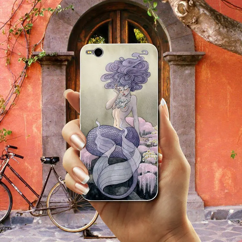Мягкие чехлы из ТПУ с изображением русалки в стиле ретро для HTC Desire 530 630 626 628 816 820 One