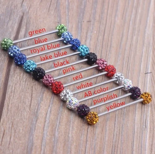 Качественные хирургические стальные колечки для ушей прямые винты промышленные