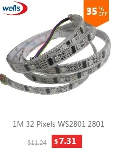 WS2812B умный светодиодный пиксель полосы 30/60/144 светодиодный s/m WS2812 IC SMD 5050 RGB светодиодный полосы света 1 М/4 м/5 м DC5V Водонепроницаемый/не Водонепроницаемый