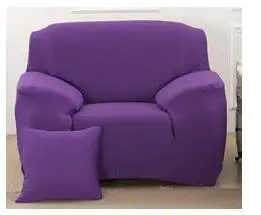 purple Одноцветный чехол для дивана в форме L, угловой чехол для дивана, секционный чехол для дивана, декор для гостиной, растягивающееся эластичное полотенце для дивана - Цвет: purple