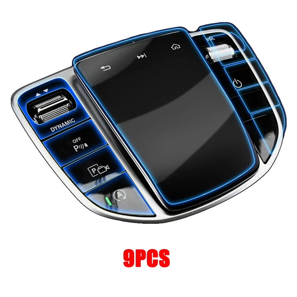 3 Для Mercedes Benz C E Class W205 W213 ТПУ Автомобильная центральная консоль медиа Кнопка мышь экран мембрана Защитная пленка аксессуары - Color Name: 3