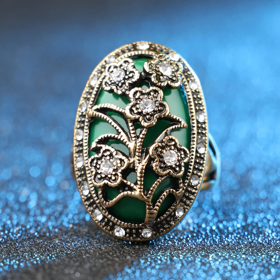 Женское Винтажное кольцо с цветочным принтом 2015|flower ring|designer ringfashion rings |