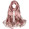 01 Gray plus pink Европейский и американский стиль, шелковый шарф, весна-лето, натуральный шелковый шарф, цветочный животный узор, роскошный женский Шелковый шарф - Цвет: 01 Gray plus pink