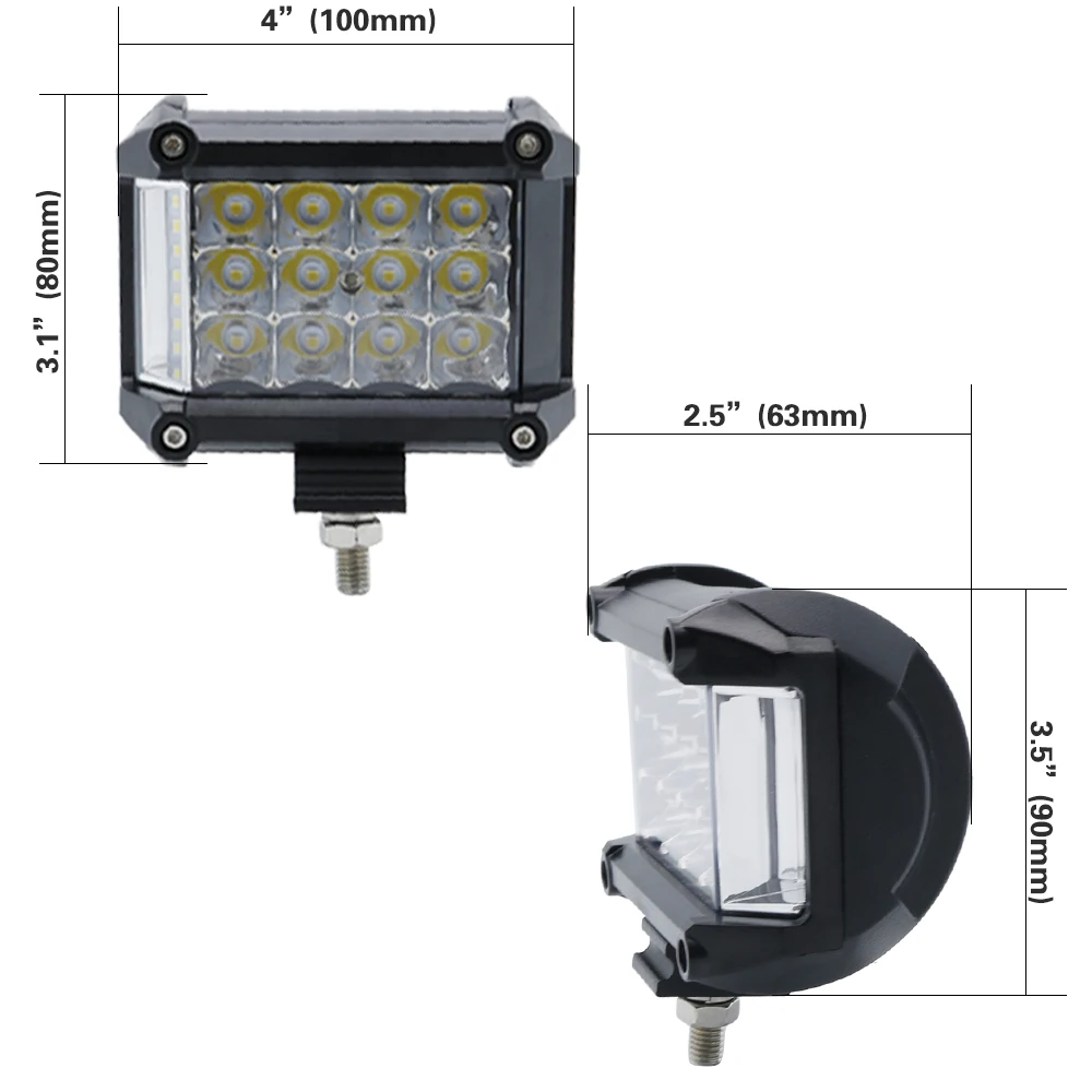 3 ряда 4 дюйма 57W светодиодный Подсветка внедорожный свет бар грузовики Лодка ATV 4x4