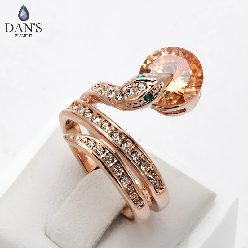 Женские кольца в виде змейки DAN'S ELEMENT фирменные оригинальные с австрийскими
