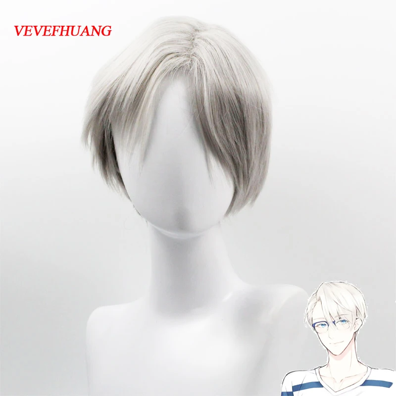VEVEFHUANG YURI! На льду Юрий плисецкий на косплей парик высокое качество синтетические