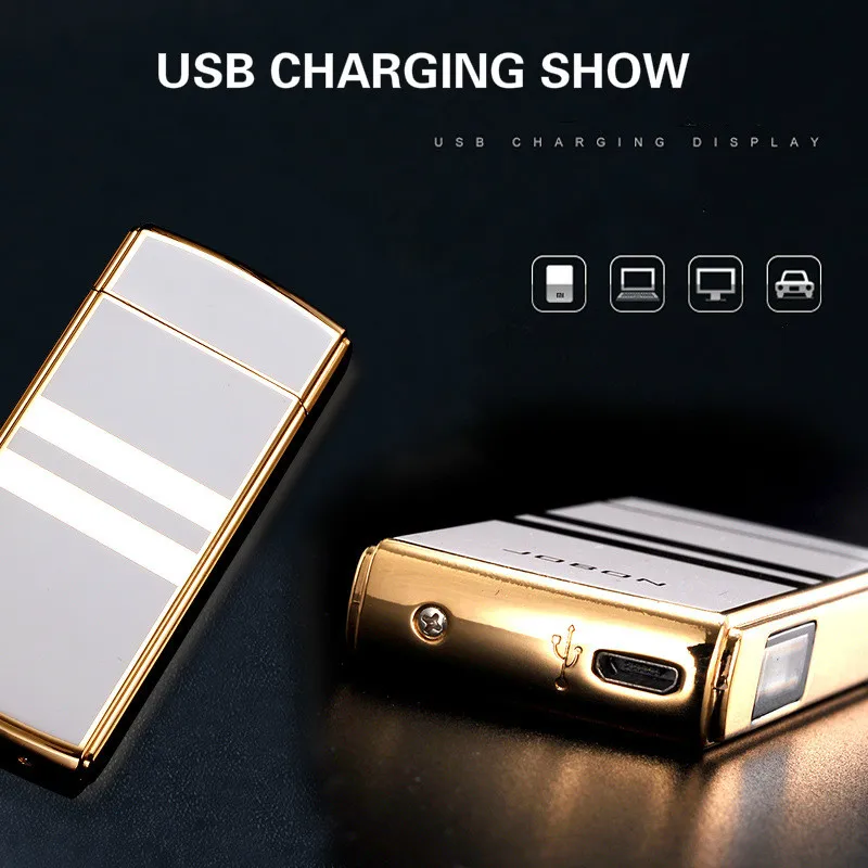 Электронный дисплей частоты USB дуги Плазменные зажигалки перезаряжаемые ветрозащитные высокого класса без газа зарядки прикуривателя