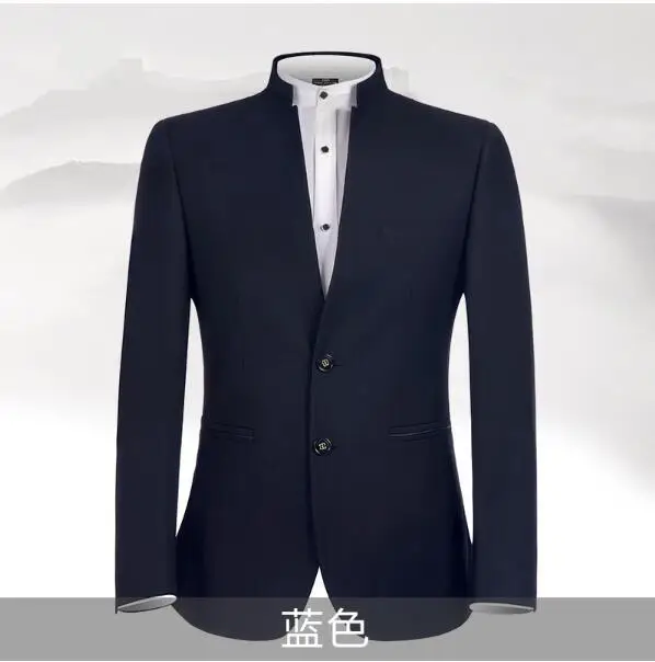 Китайская Туника мужской строгий костюм черная одежда платье пальто костюм Slim Fit мужской свадебный костюм Homme деловые мужские костюмы, куртки, брюки