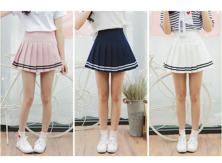 2017 новые летние юбки для девочек плиссированная юбка школьницы школьная форма