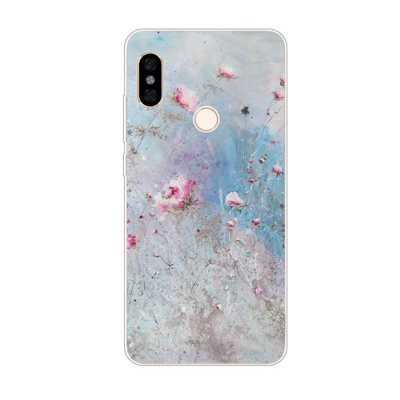Чехол для Xiaomi redmi S2 силиконовый чехол с цветочным рисунком мягкая задняя крышка