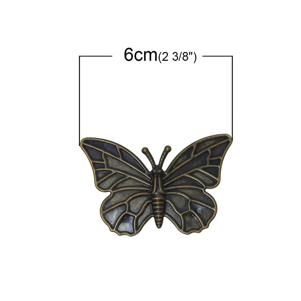 Doreen Box Lovely 30 шт. фотолампы размеры 6x4 см (2 3/8 дюйма) (B18887)|bronze filigree|antique bronze filigreefiligree
