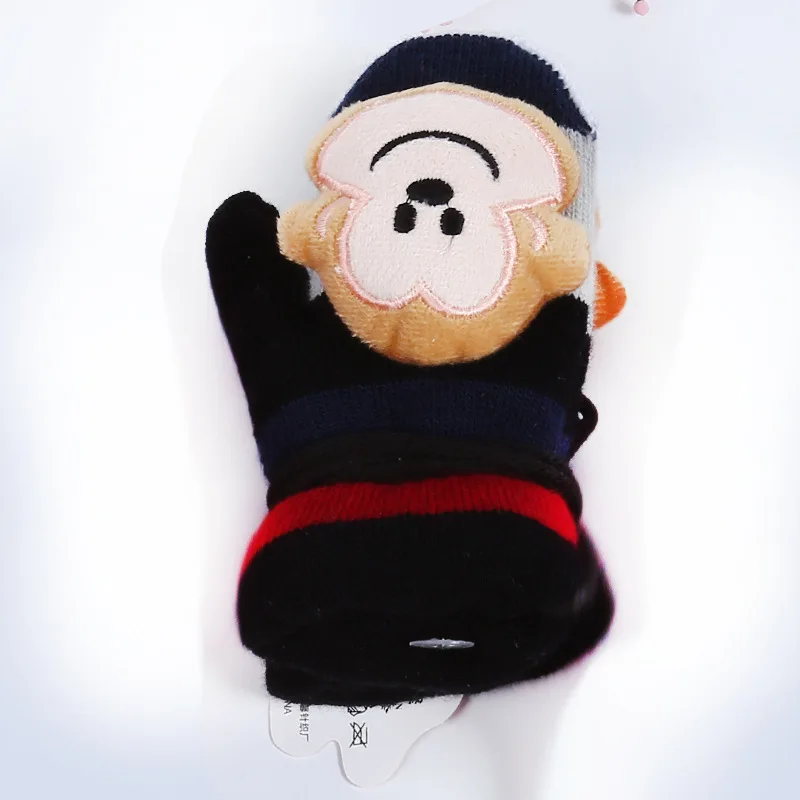 Новинка Детские перчатки с героями мультфильмов Милые зимние теплые варежки