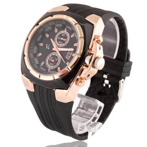 Часы наручные V6 Мужские кварцевые Брендовые повседневные Роскошные роскошные