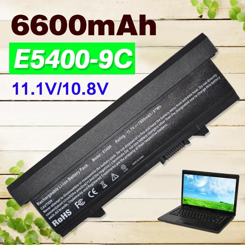 Аккумулятор на 9 ячеек 6600 мАч для Dell Latitude E5400 E5410 E5500 E5510 RM661 RM668 T749D U116D W071D WU841 WU843 WU852