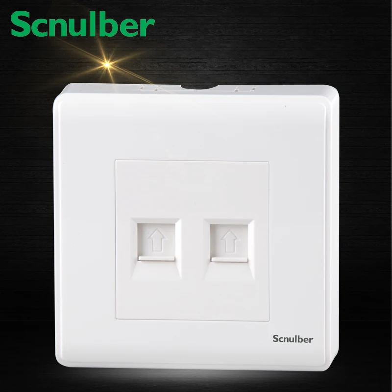 surface mounted double laptop PC computer WN RJ45 8 pins Internet wall switch Socket Outlet | Обустройство дома